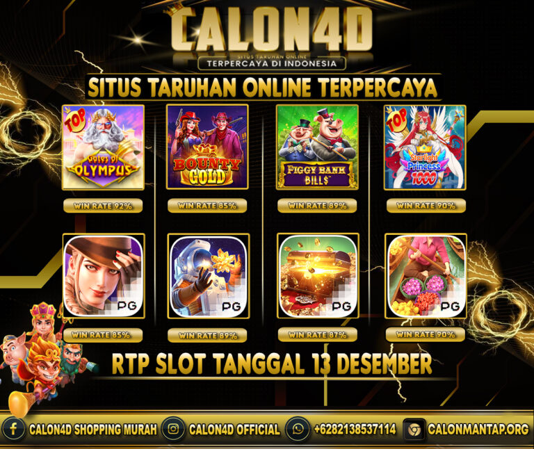INFO SLOT GACOR CALON4D TANGGAL 13 DESEMBER 2023