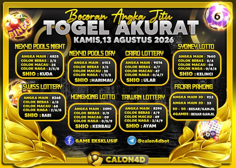 PREDIKSI TOGEL CALON4D